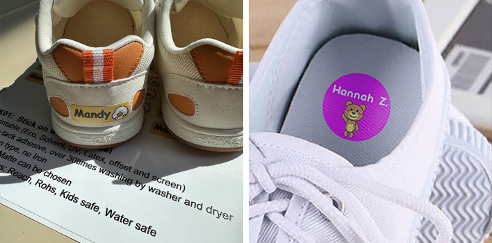 stick on clothing labels Držte se na štítcích oděvů