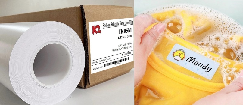 Washable Clothing Label Material for Care Tags Omyvatelný oděvní štítek Materiál pro ošetřovací štítky